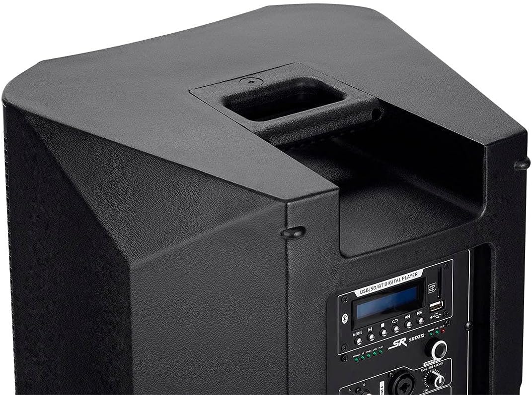Monoprice Stage Right Series, 12-Inch Powered Speaker, 1200W, SRD212, Class D Amp, DSP, Bluetooth Streaming