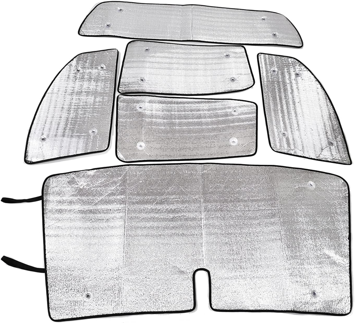 Car Full Windshield Sunshade Compatible with Toyota Tundra 2007-2021 Automotive 6Pcs Windshield Sunshades Foldable Reflective Sun Visor for UV Rays and Sun Heat Full Protect Car Interior Accessories