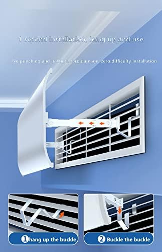 Air conditioning deflector Air Conditioner Deflector Windshield Baffle Anti-direct Blowing Home Hotel White