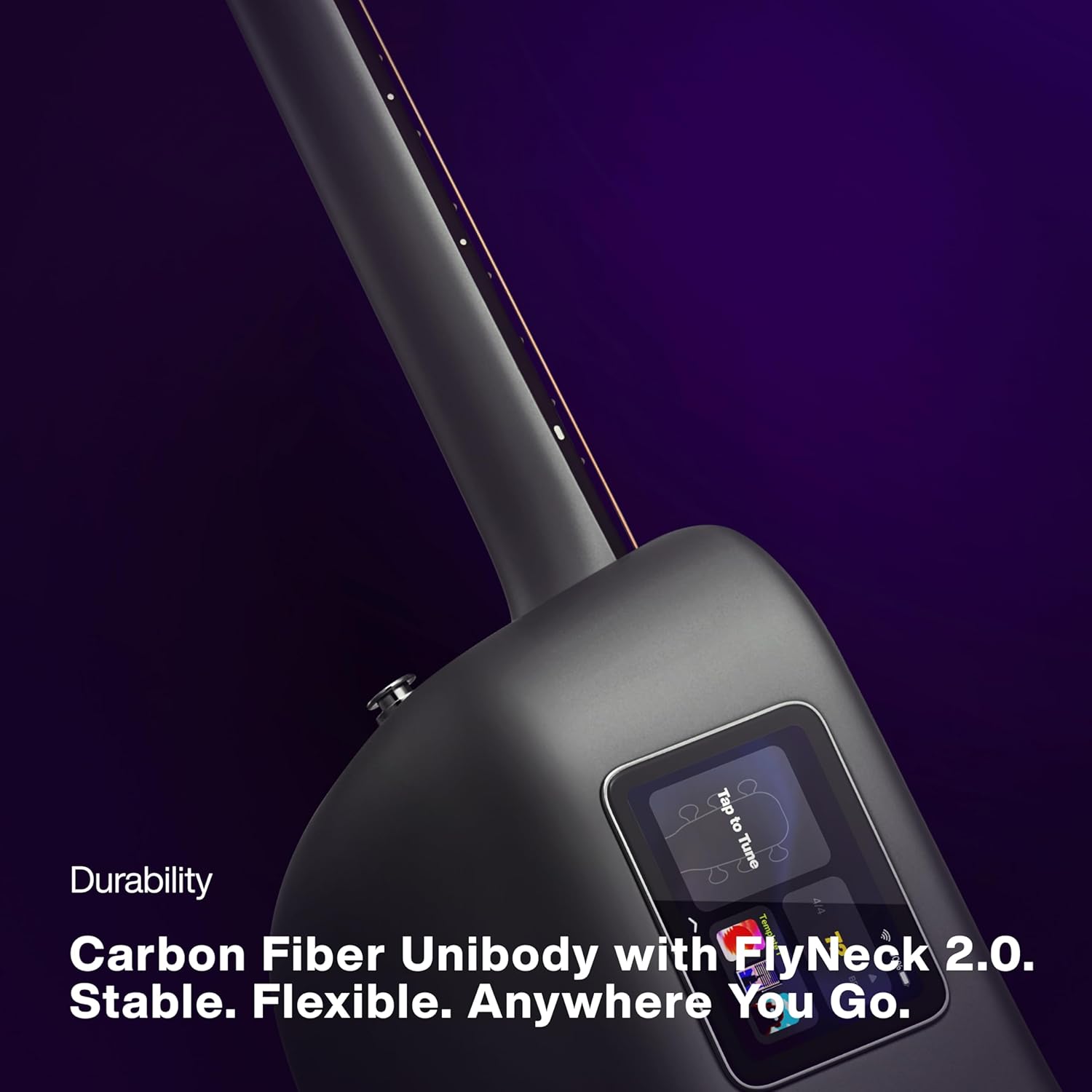 LAVA ME 4 Acoustic Electric Guitars Carbon Fiber Travel Smart Audio Guitar with 3.5 inch TouchScreen, HILAVA 2.0 System, Right-handed, FreeBoost 3.0, Airflow Bag (38INCH Soft Gold)