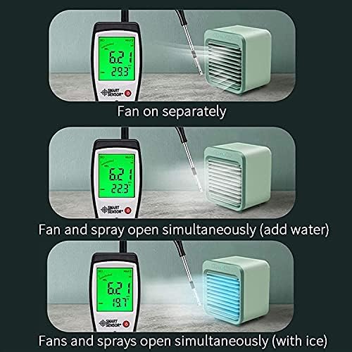 Portable Conditioner Small Personal Evaporative Air Cooler and Humidifier Fan Mini AC (Green)