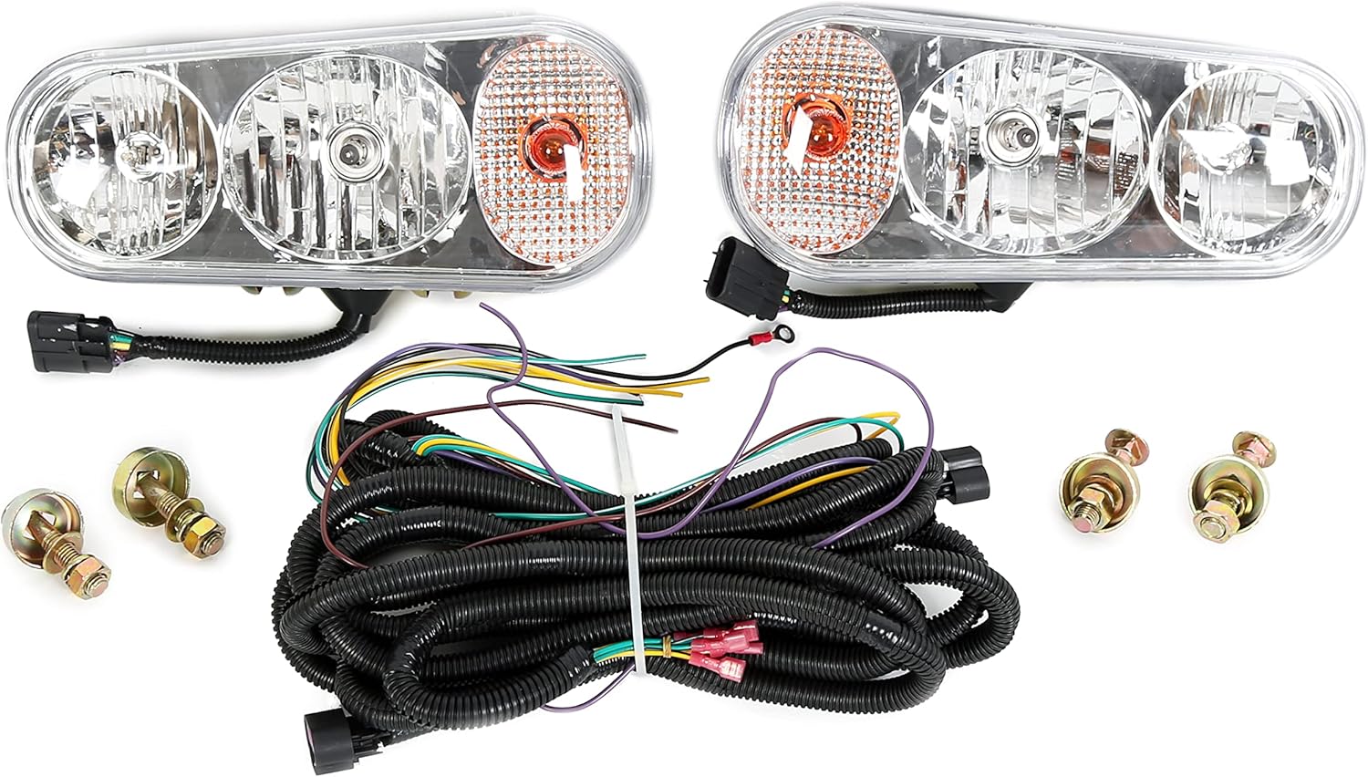 ECOTRIC Universal Halogen Snow Plow Lights Kit Compatible with Boss Western Meyer Blizzard Curtis Snowdog Replacement for 1311100 Snow Plow Lights Accessories