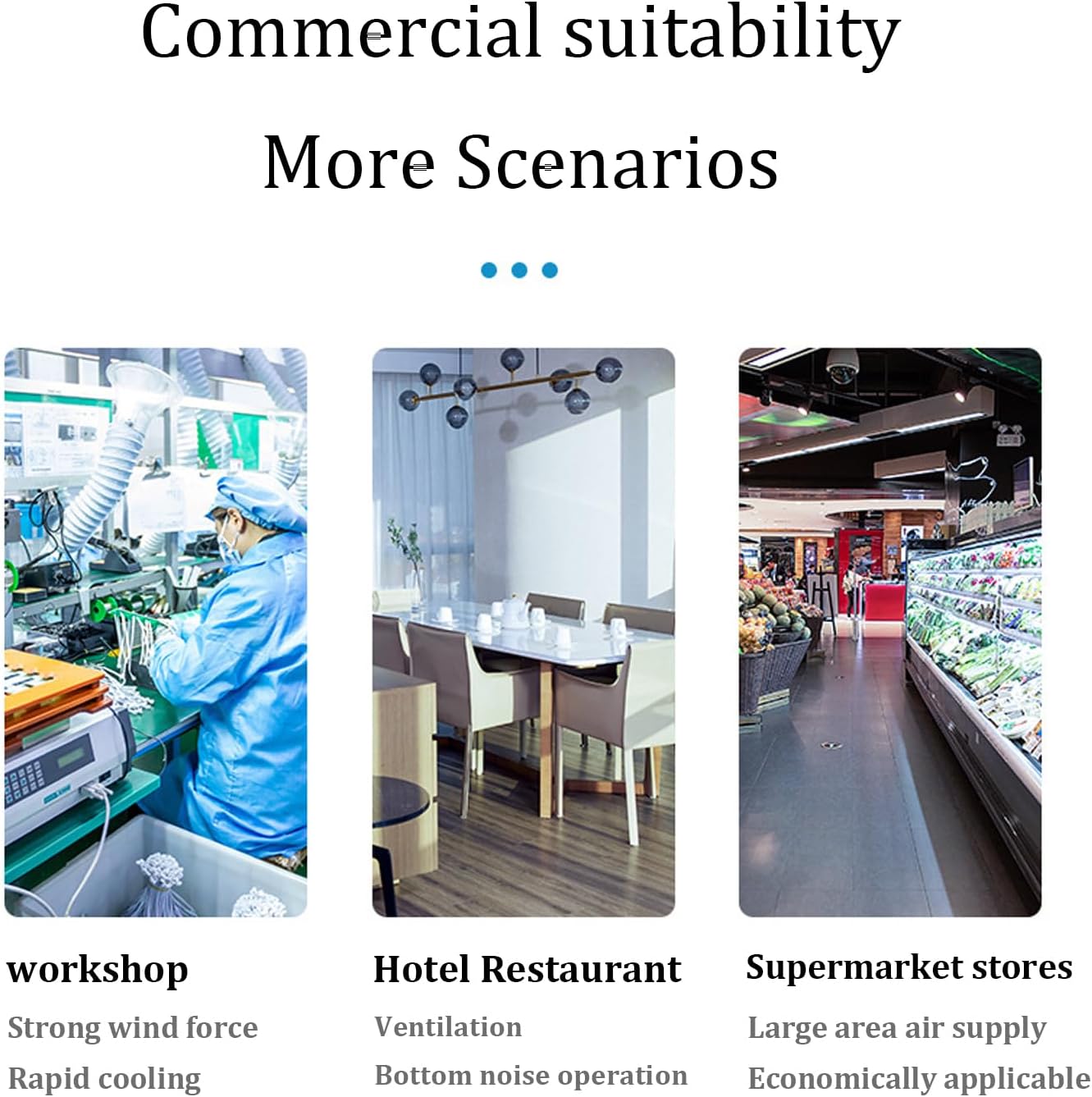 Household Stand Up Air Conditioner,Evaporative Air Cooler,45L Water Tank,Three Adjustable Wind Speeds Portable Air Conditioner,for Hotels, Restaurants, Workshops,supermarkets,etc