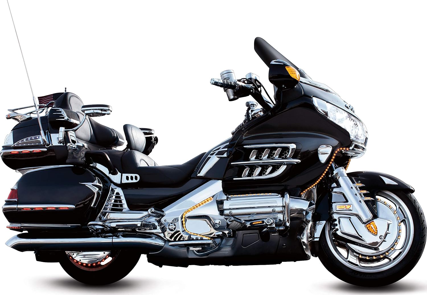 Kuryakyn 3901 Motorcycle Accent Accessory: Lightning Valve Covers for 2001-17 Honda Gold Wing GL1800, F6B, and Valkyrie Motorcycles, Chrome