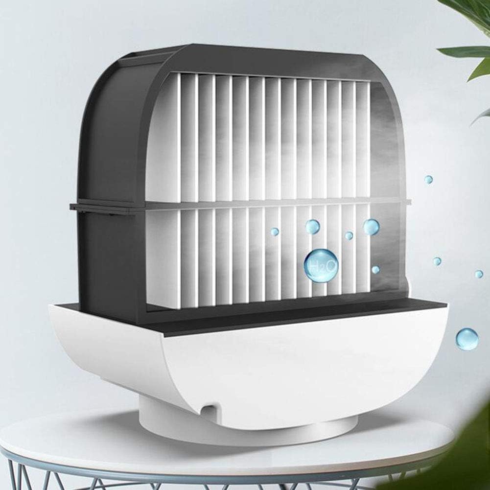 Air Cooler Fan USB Mini Portable Air Conditioner Easy Air Cooler Fan Desktop Personal Space Air Cooling Fan for Room Office (Green)