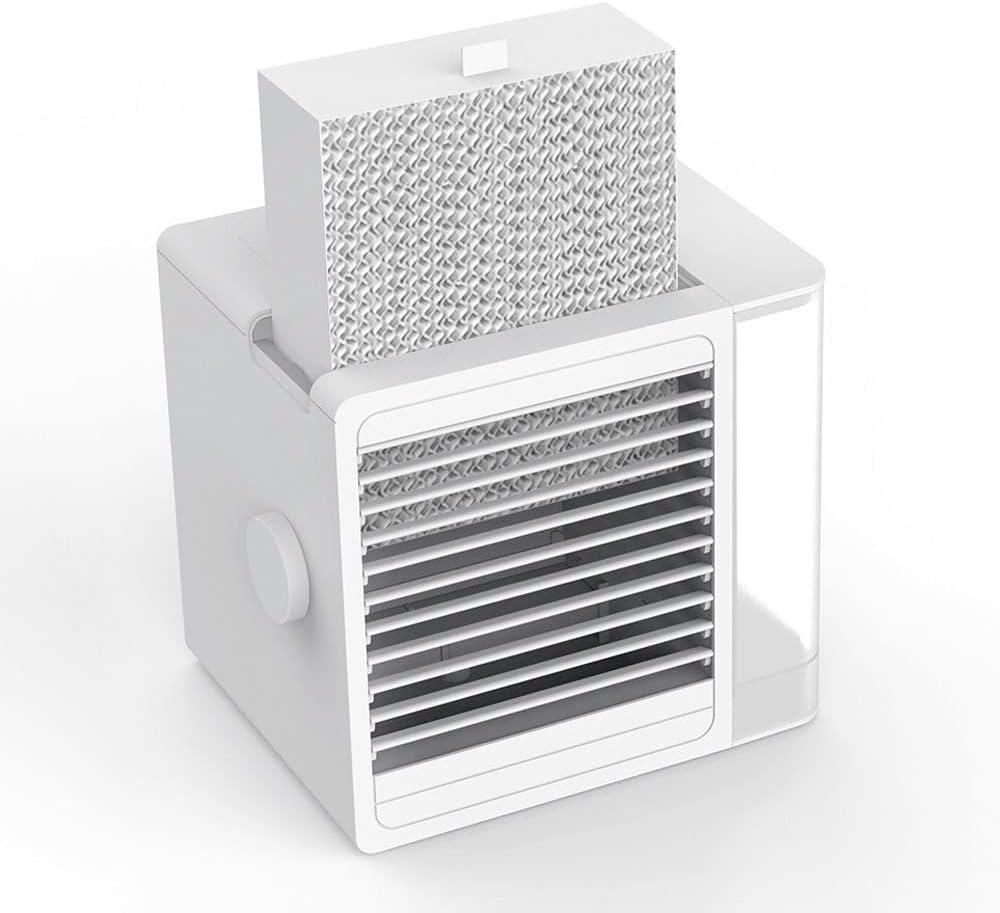Mini Air Conditioner, 800ML Water Tank Room Evaporative Air Cooler, Personal Air Conditioner for Bedroom, Office, Desk
