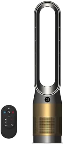 Floor Fan Air Circulation Fan Quiet Bladeless Fan Oscillating Tower Fan with Remote, 8 Speeds, 8H Timer, 80° Oscillating Pedestal Fan, Portable Cooling Fan for Bedroom, Home, Office(Gold)