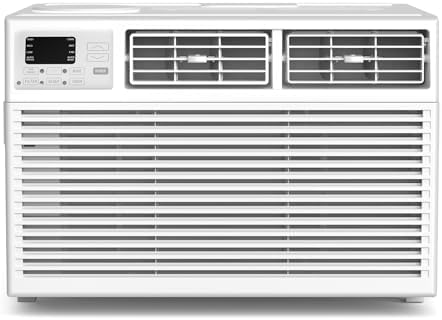 ZAFRO Window Air Conditioners 8000BTU, Cools 350 Sq. Ft,2 Cooling Mode & Fan Speeds,Ultra-Quiet Remote,White