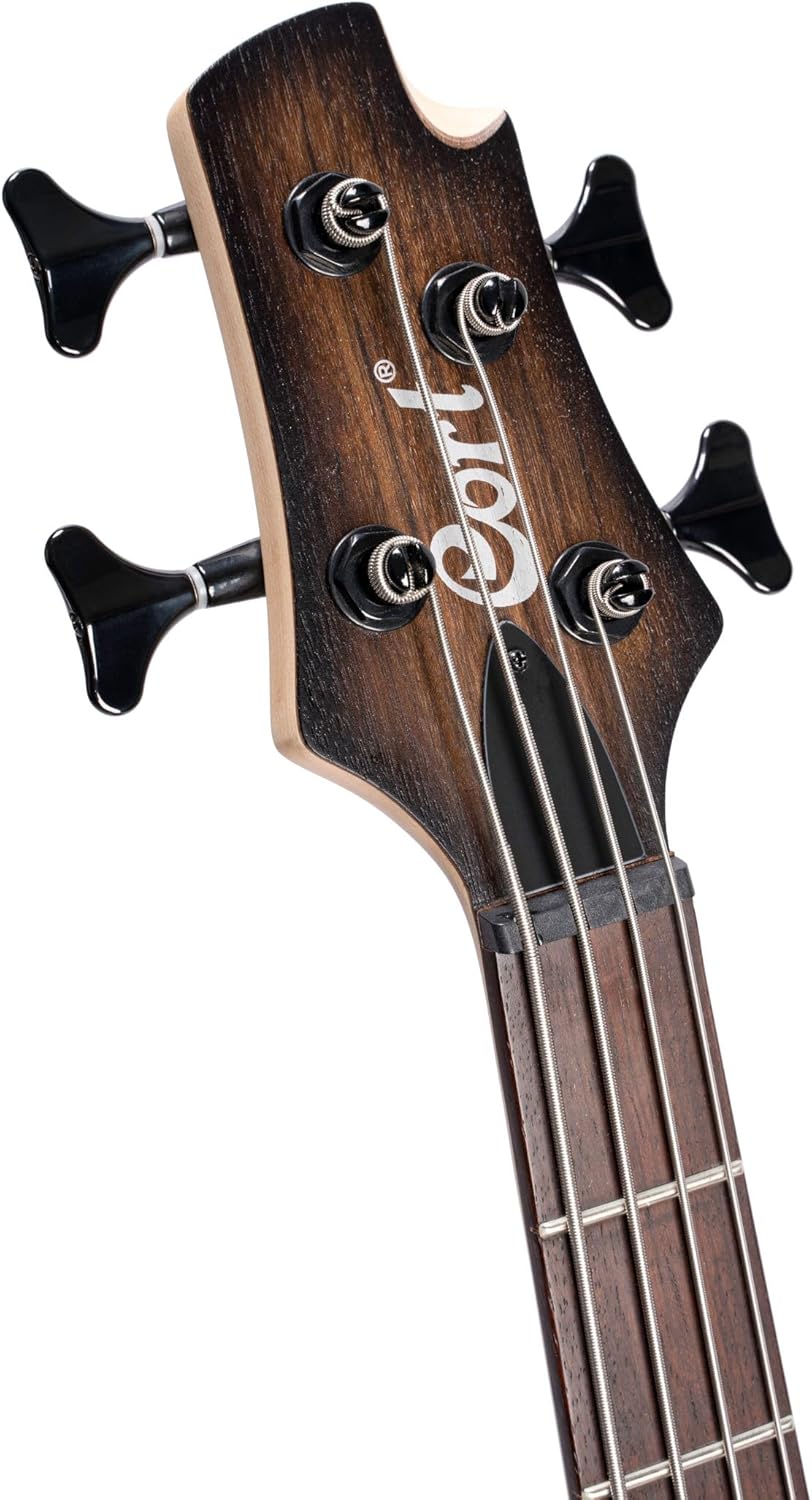 Cort C4PLUSOVMHABB Artisan Series C4 Plus OVMH Bass Guitar, Antique Brown Burst