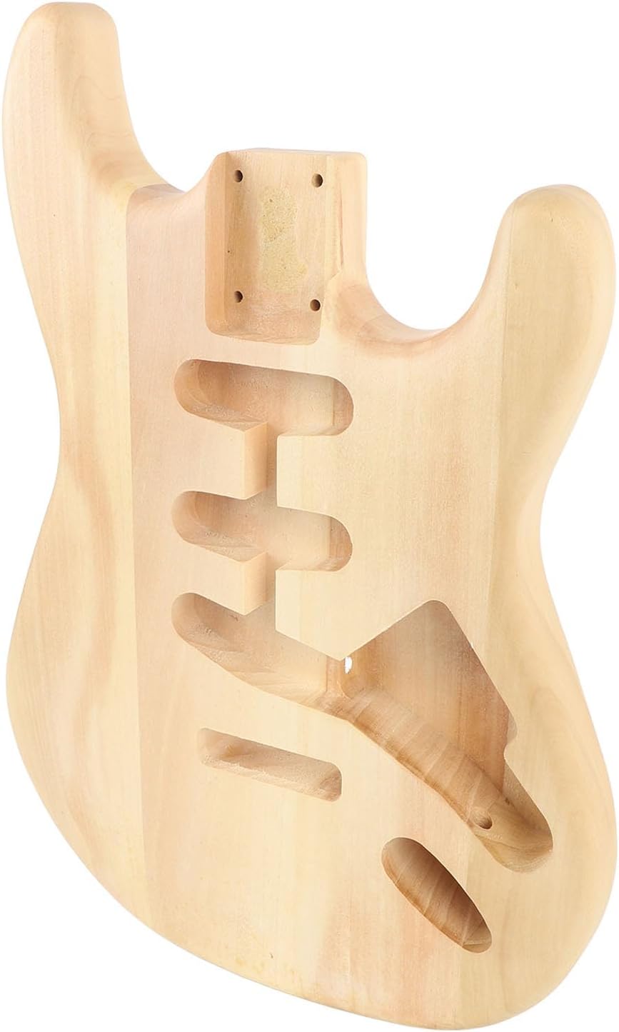 Unfinished Electric Guitar Body Walnut Wood Blank Triple Single Pickup Hole Guitar Body Replacement