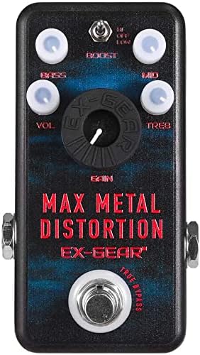 Max Metal High Gain Distortion Pedal with Full Range EQ for Metal & Thrash Guitar
