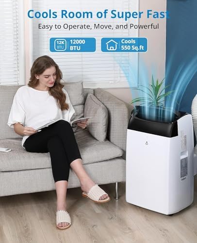 Portable Air Conditioners,12000btu Portable AC Unit with 3-in-1 Function,Air Conditioner for Room,450 Sq.Ft Coverage,Remote Control &Window Kit Included