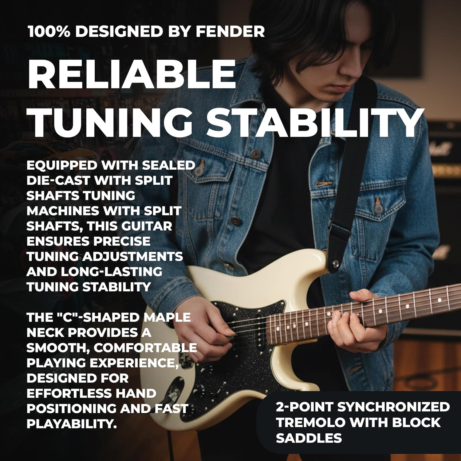 Fender Squier Affinity Stratocaster HSS Electric Guitar - Olympic White