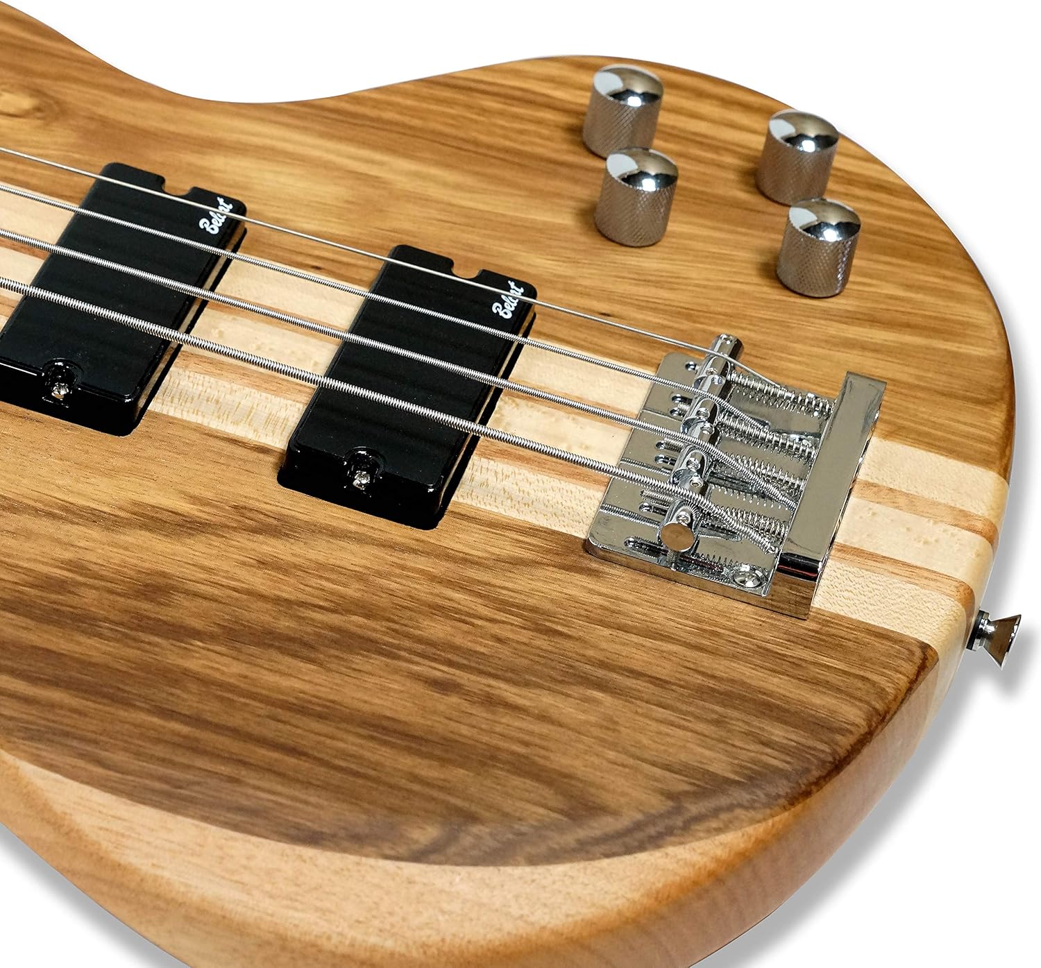 Fretless 4 String Electric Bass Guitar Millettia Laurentii+Okoume body maple neck