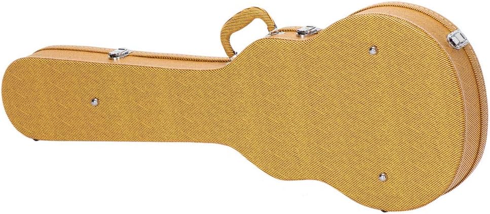 Ktaxon Electric Guitar Hard Case, Wooden Hard-Shell Protective Carrying Case for KLP-Style Electric Guitar with Lock Latch Padding, Yellow