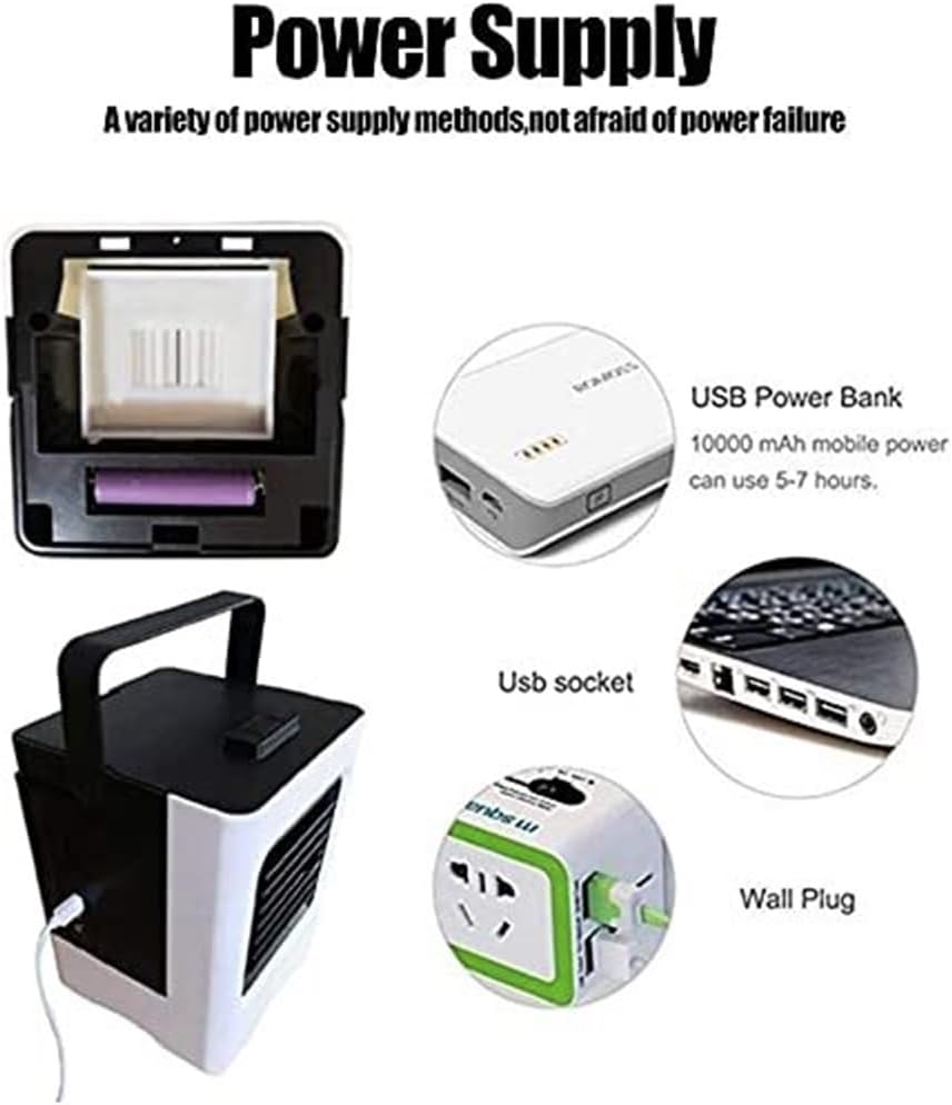 Air Cooler Mini,Cooler Portable Mini USB Air Conditioner 3 in 1 Personal Space Air Purifier Cooler and Humidifier