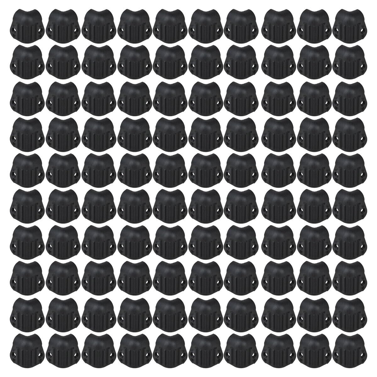 100 Pcs Guitar Amp Amplifier Speaker Cabinet Corner Protectors M Black Plastic