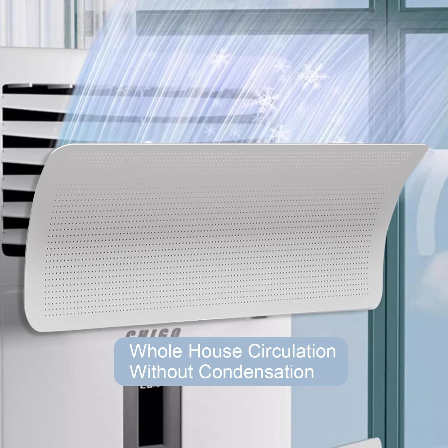 Air Conditioner Wind Deflector, Air Conditioning Baffle of Reverse C Shape Design, Air Deflector for Floor Standing and Cabinet