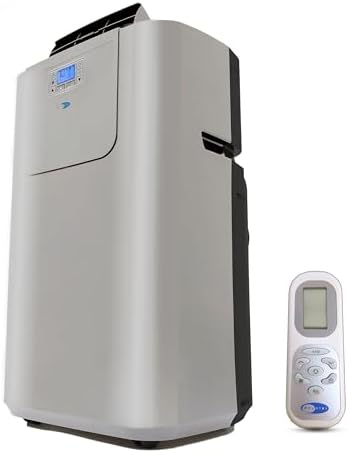 Whynter Portable Air Conditioner 12,000 BTU with Dual Hose Dehumidifier & Cooling Fan for 400 Sq Ft Rooms, Includes AC Unit Window Kit Elite ARC-122DS (7,000 SACC), Silver