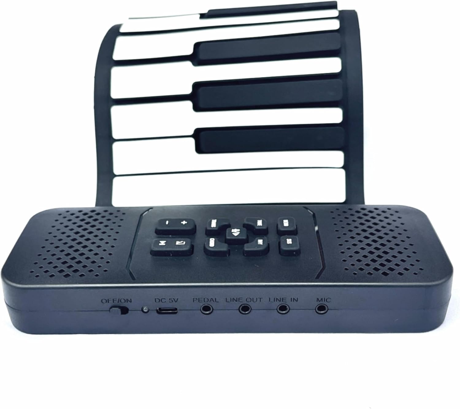 88 Key Roll up Piano Keyboard, pure piano sound source by France Dream, Portable Flexible, built-in both rechargeable battery and speaker/USB/HiFi stereo earphone as a gift (88 key Black)