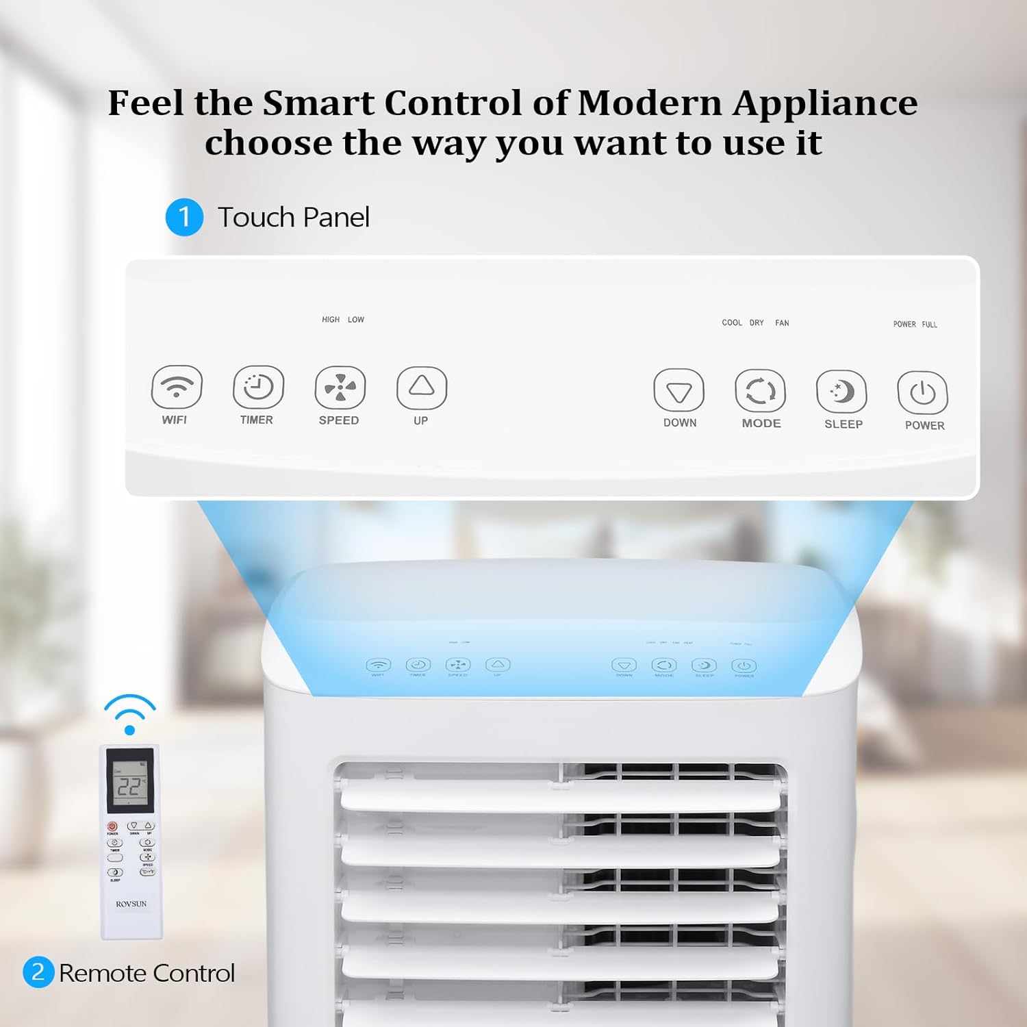 ROVSUN 10000 BTU Portable Air Conditioner with Remote Control, 3-in-1 Room AC Unit, Fan & Dehumidifier with Digital Display, 24H Timer & Installation Kits for Home Office Dorm