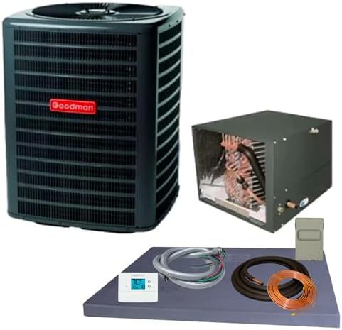 Goodman 2.5 ton 14.3 SEER2 Partial Split System with horizontal coil with install accessories! (GLXS4BA3010 CHPTA3630C3)