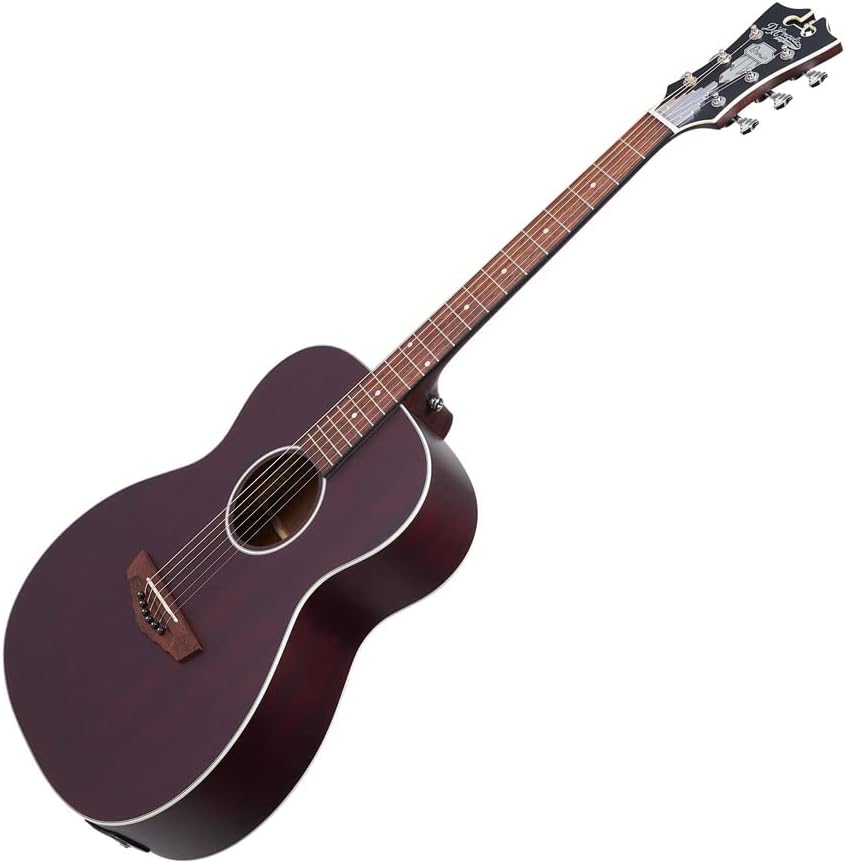 D'Angelico DAPLSOMSTWCP Premier Tammany LS Acoustic-Electric Guitar, Trans Wine (Gear Hero Exclusive)