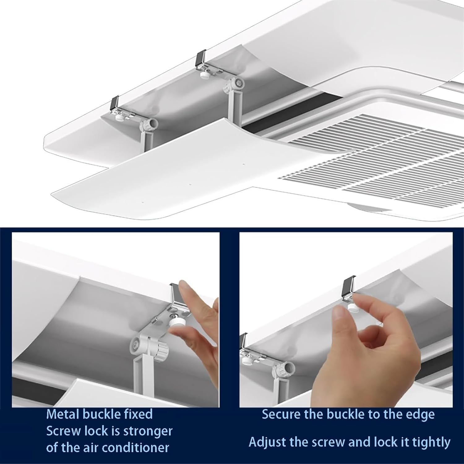 Air conditioning deflector Air Conditioner Deflector for Central Air Conditioning System ABS Light and Flexible Guide Wind Prevents Air Blowing Straight