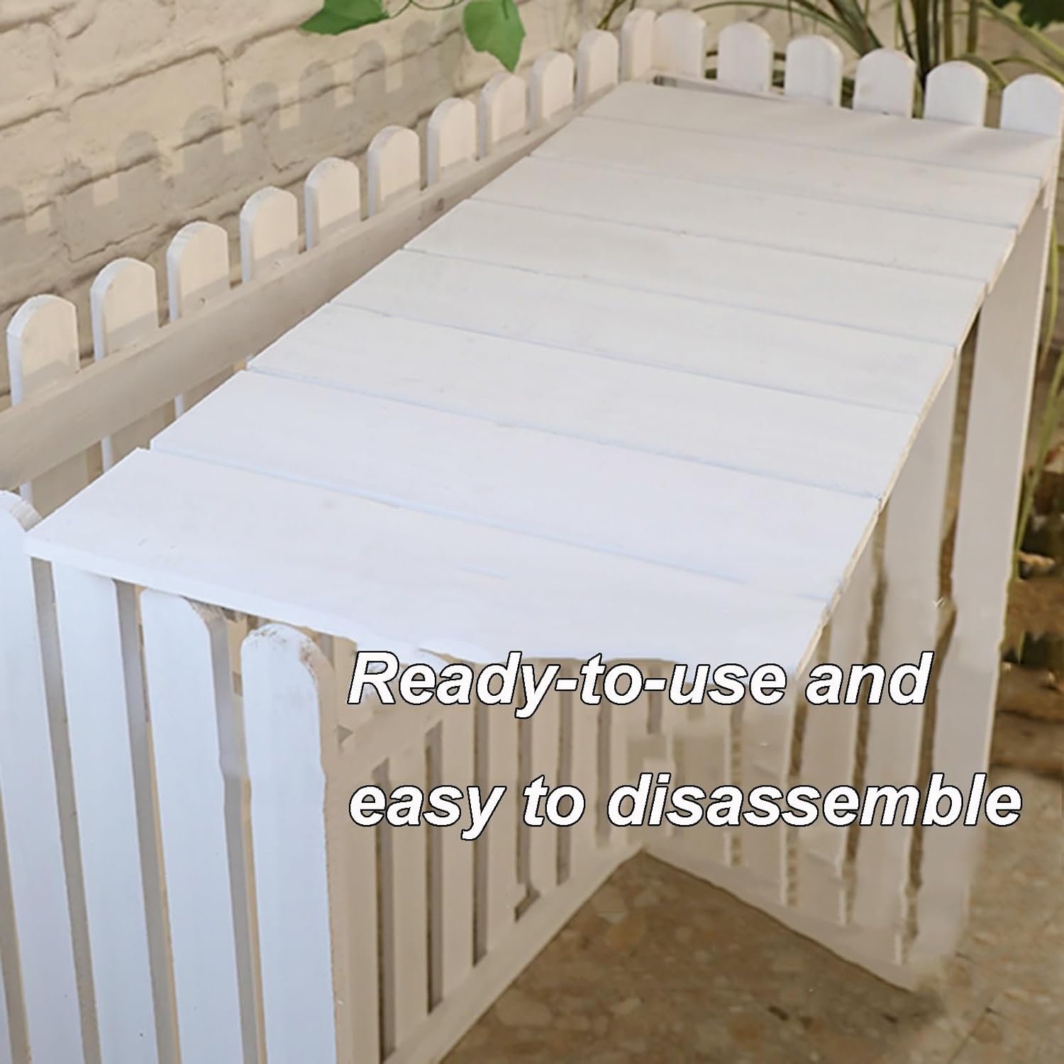 Outdoor Air Conditioner Rack Rain and Sun Grille Solid Wood Garden Shelf Air Conditioner Protective Cover Removable Easy to Assemble Balcony Shelter Decoration ( Color : Yellow , Size : 105X45X100CM )