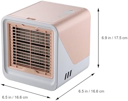 3-Speed Cool Fan, Brushless Motor Cold Fans with Dustproof Air Outlet, Cooling Fan for Bedroom, 500ml Water Tank(Pink)