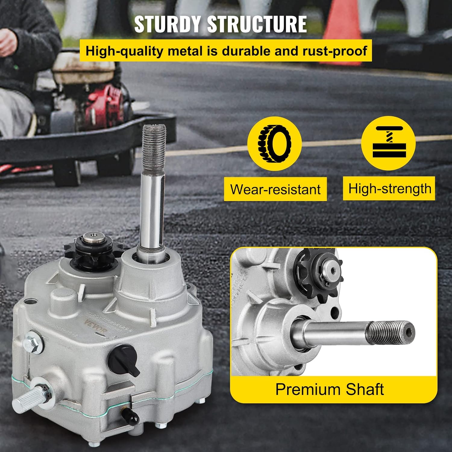 VEVOR Go Kart Forward Reverse 212cc Gear Box, 30 Series Torque Converter, 10T #40/41 12T #35 Go Karts Accessories TAV2 30 40 41 for 2HP-13HP Engine, Transmission Local Honor, 3 Shift Modes