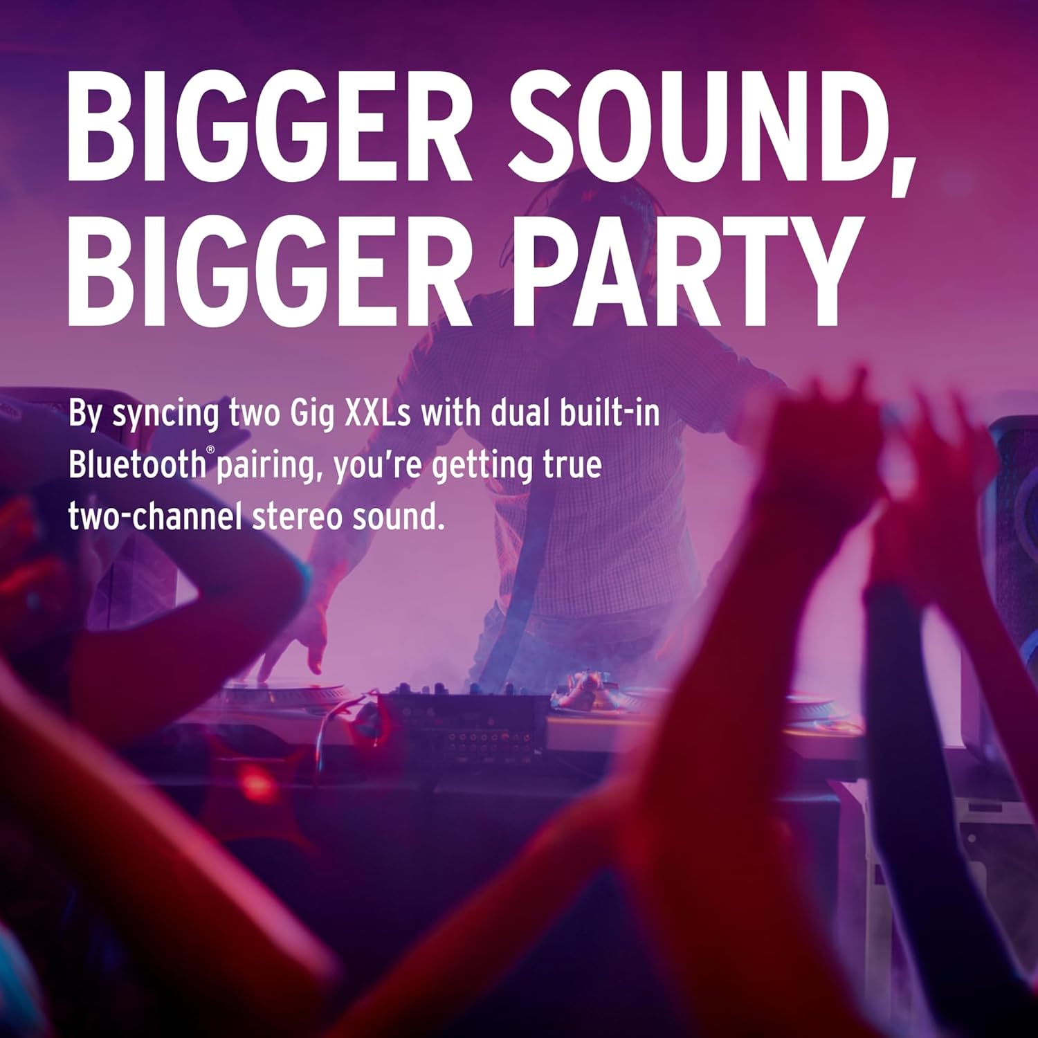 Klipsch Gig XXL, Black - Portable Wireless Bluetooth Speaker - Multiple Color Modes - Bass Boost - Two 6.5