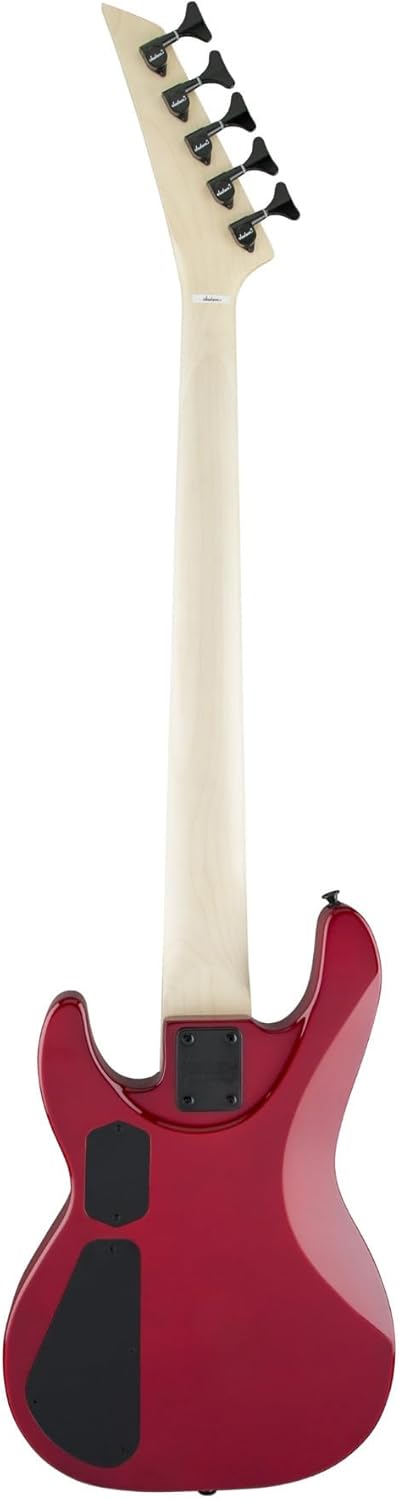 Jackson JS Series Concert Bass JS3VQ 5-String Electric Guitar (Right-Handed, Cherry Burst) Bundle with Polyester Protective Hardshell Gig Bag with Zipper Pocket (Black), and Steel Strings (3 Items)