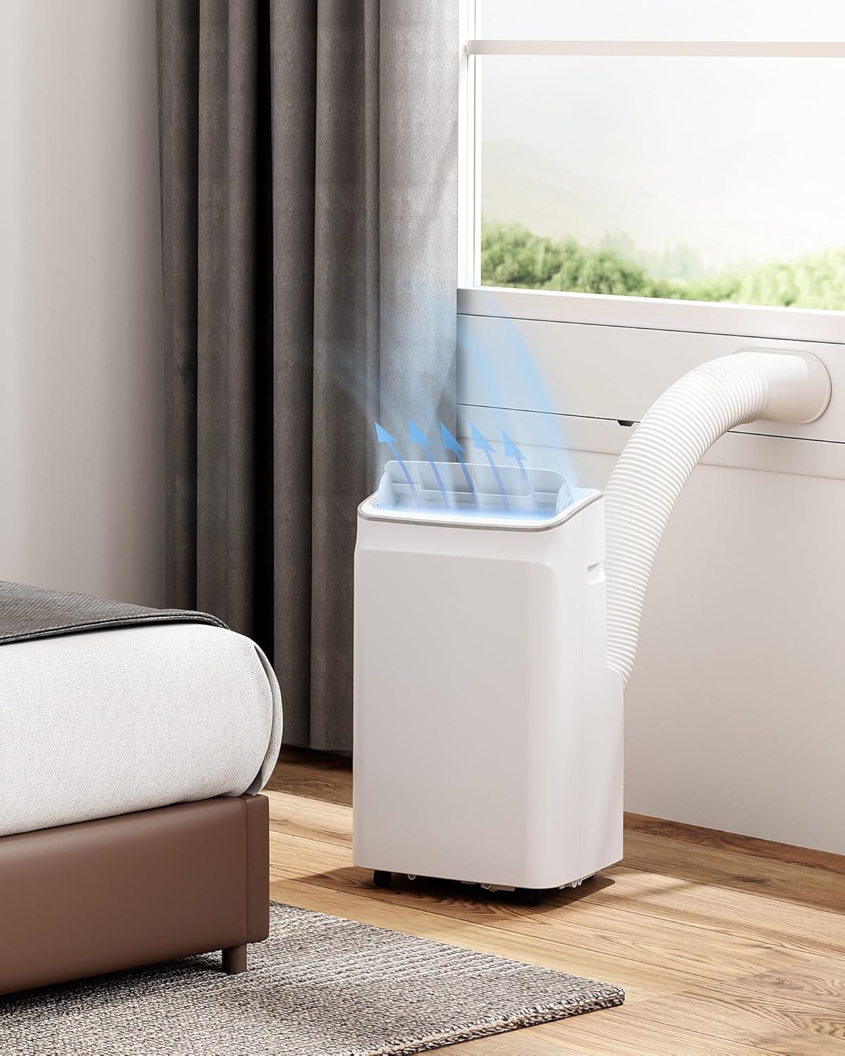 DEXSO 12000 BTU Portable Air Conditioner, 3-in-1 AC Unit for Rooms,Fast Cooling up to 400 Sq.Ft, with Built-in Dehumidifier, 24H Timer, Remote Control& Window Kit