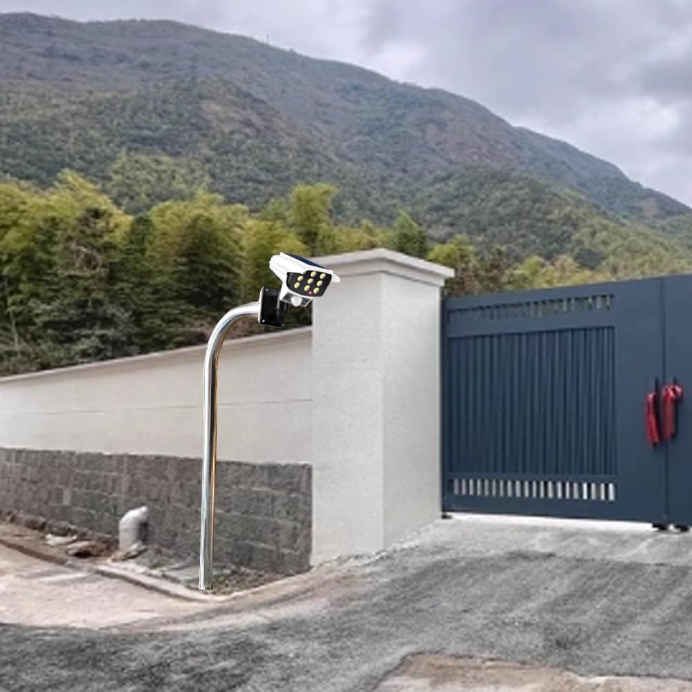 Gooseneck Keypad Stand，Heavy Duty Stainless Steel Universal Access Control Mounting Post Keypads，74” Height， 4.1” x 4.1” Universal mounting Plates， Other Access Control Accessories (Embedded Type)