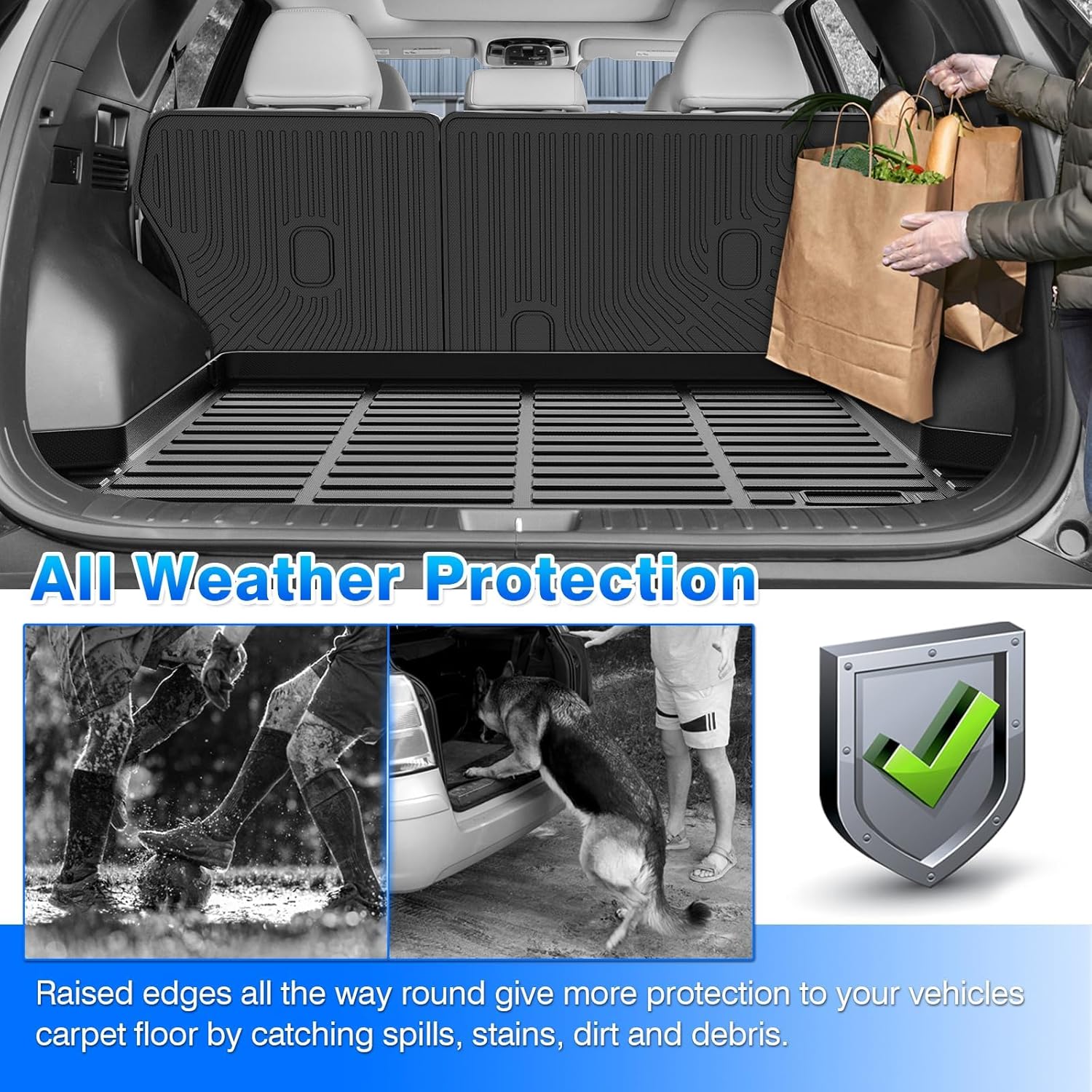 Floor Mats Fit for Hyundai Tucson 2022-2025 2026 (Not for Hybrid), All Weather Floor Mat & Cargo Liner & Backrest Mat for Tucson Accessories Heavy Duty