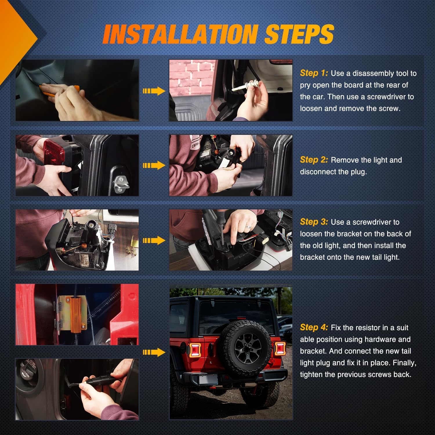 Nilight JL Tail Light LED Smoked Lens White Lights Back Up Reverse Red Running Brake Stop Turn Signals DOT APPROVED Taillight Compatible With 2018-2025 Jeep Wrangler