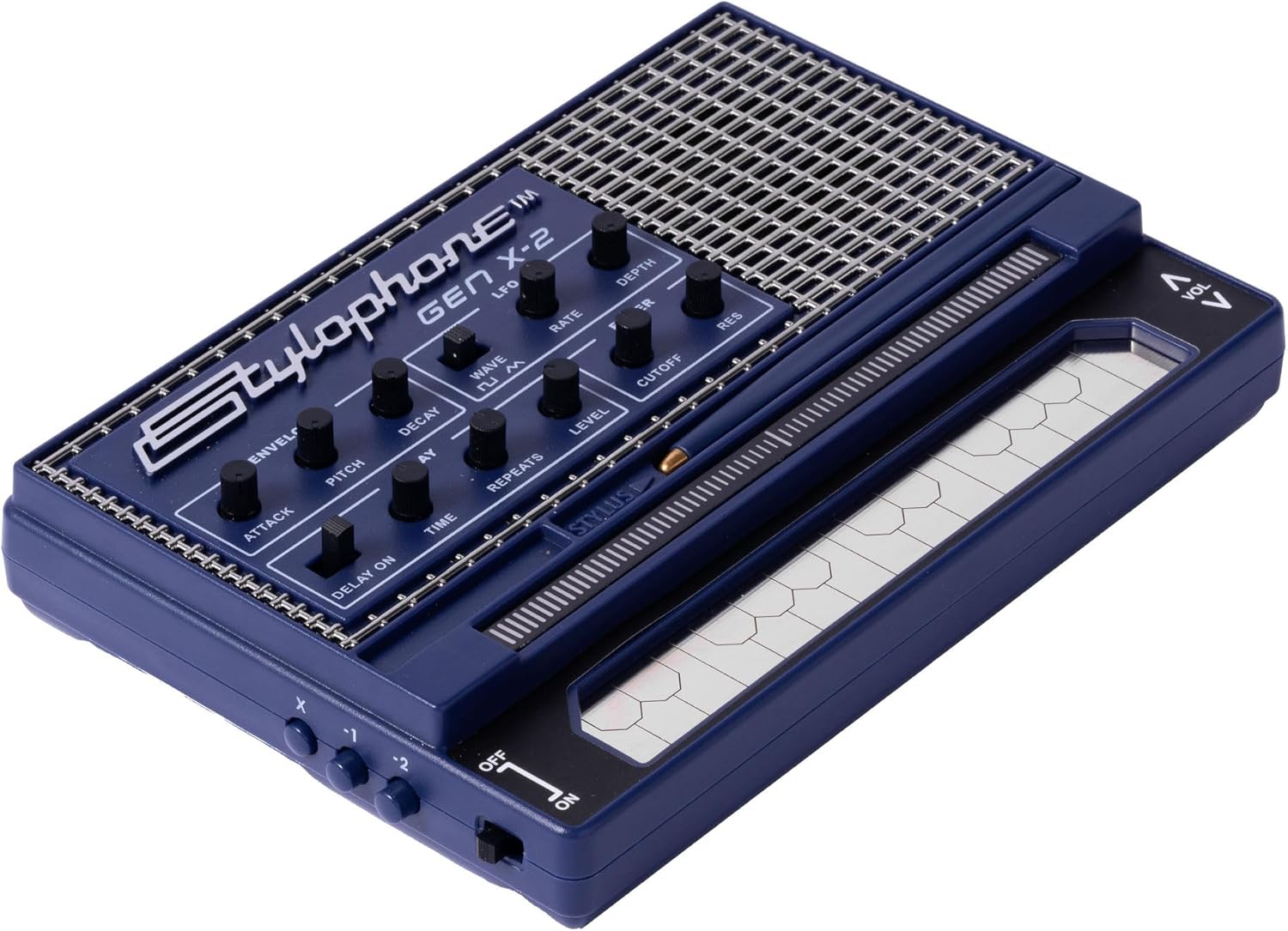 Stylophone GENX-2 Portable Analogue Synthesizer with Built-in Speaker, LFO, Filter, Analogue Delay and CV/Gate Output | Synthesizer Keyboard | Synth Musical Instrument