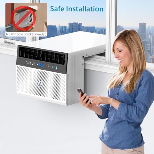 6000 BTU Window Air Conditioner, WiFi Enabled, Quiet U-Shaped Design, Cools 269 Sq.Ft, Energy Saver Mode for Bedroom, Office Cooling