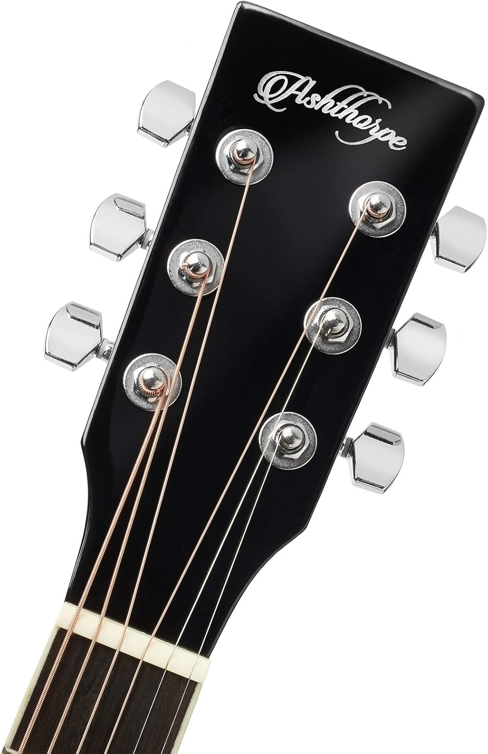 Ashthorpe Full-Size Dreadnought Cutaway Acoustic-Electric Guitar Bundle - Premium Tonewoods - Sunburst