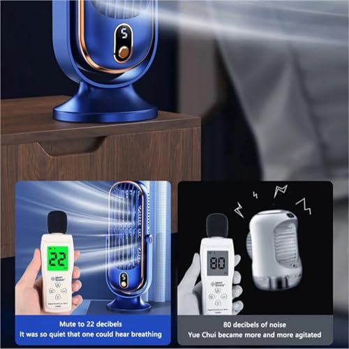 Portable Air Conditioner, Small Air Conditioner Degree Adjustable Charge Large Air Conditioner,Desktop Fan for Home Outdoors(Blue)