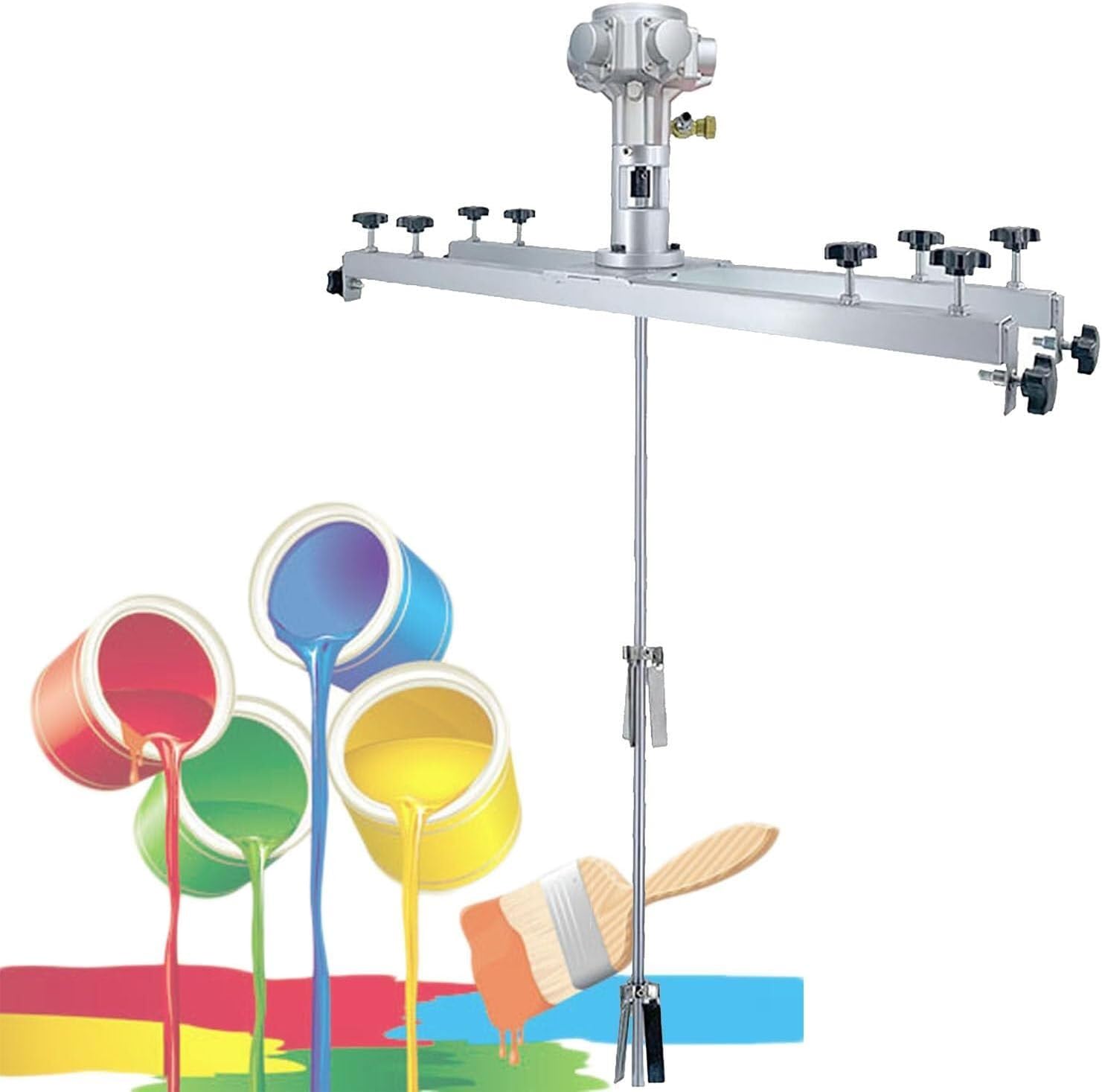 Pneumatic Paint Mixer, Pneumatic Agitator Adjustable Drum Bucket Paint Mixer, Paint Stirring Machine Bracket Air Agitator Paint Mix Tool