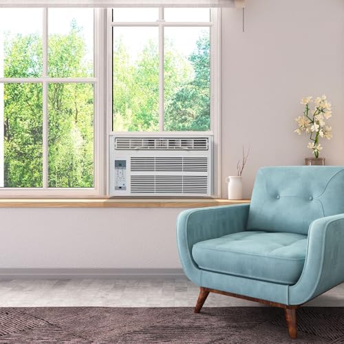 Arctic Wind 8,000 BTU 115V Window Air Conditioner and Dehumidifier with Remote Control, Window AC Unit for Apartment, Bedroom, Medium Rooms up to 350 Square Feet in White