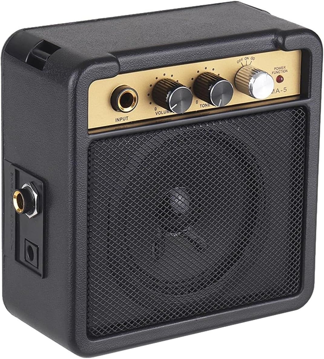 5W Mini Guitar Amplifier – Portable Practice Amp with Headphone Jack for Electric Guitar, Battery/AC Power (Quiet Practice)