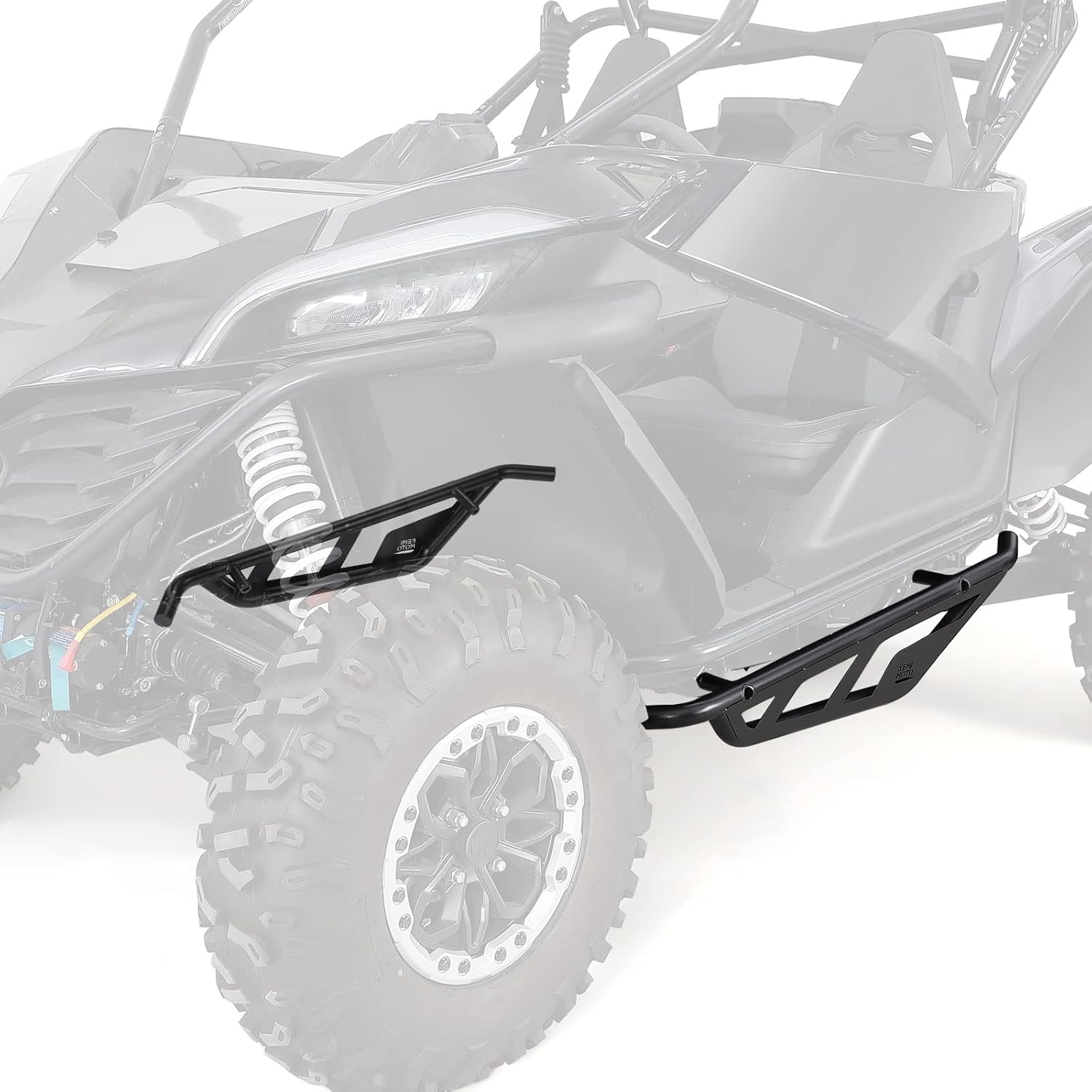 KEMIMOTO Nerf Bars Rock Sliders, Heavy Duty Black Tree Kickers Side Steps Nerf Bars Compatible with 2022 2023 2024 CFMOTO ZForce 950 HO EX/ 2020-2022 ZForce 950 Sport Accessories