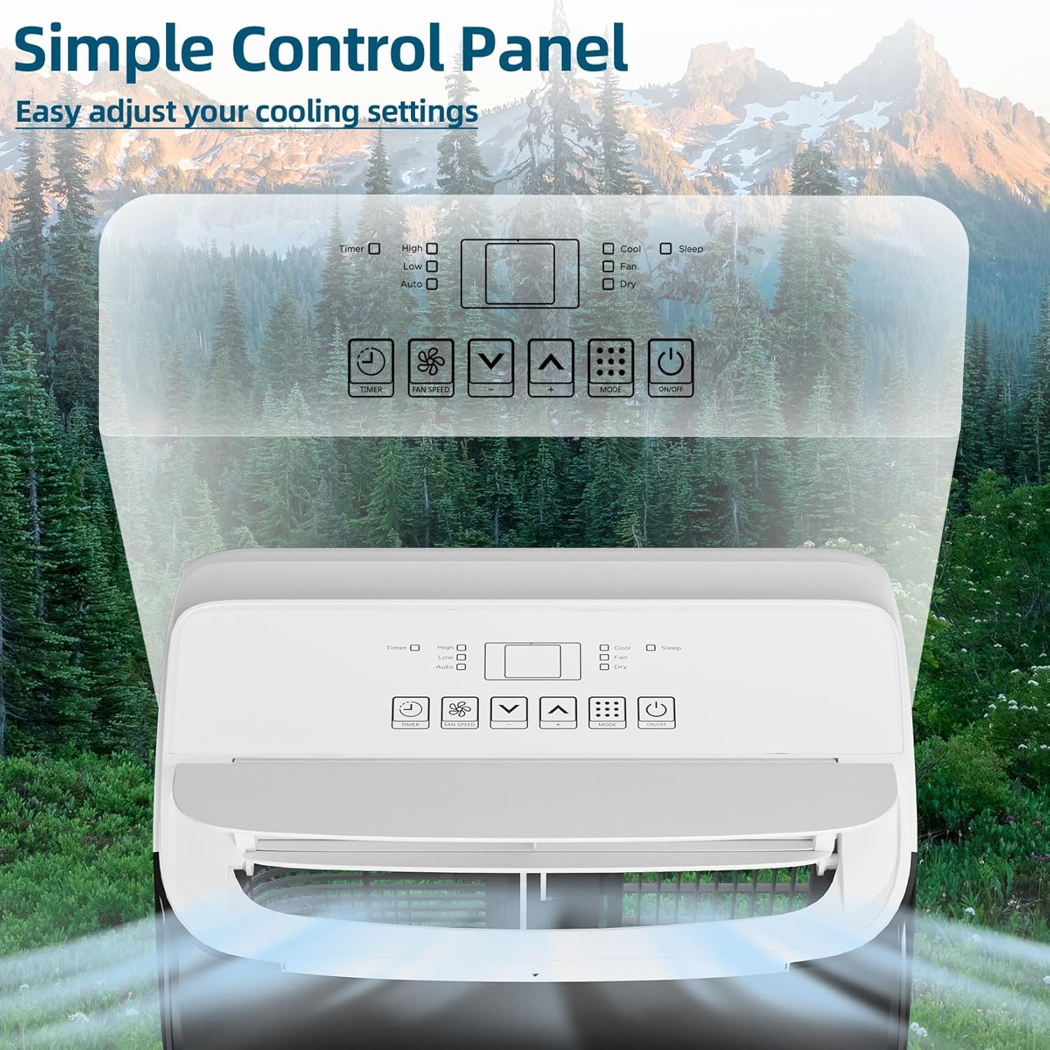 14,000 Btu Air Conditioners Cooling Up to 750 Sq.Ft, 3-In-1 Portable Air Conditioner with Cooling, Dehumidification & Fan Modes Remote Control, Timer, Ultra-Quiet Operation for Home, Office