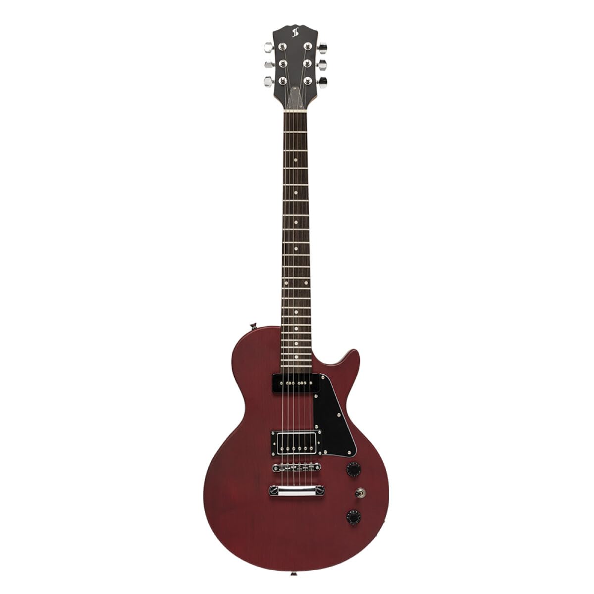 Stagg SEL-HB90 CHERRY Standard Series Electric Guitar l Solid Mahogany Body l Flat Top l Cherry Finish
