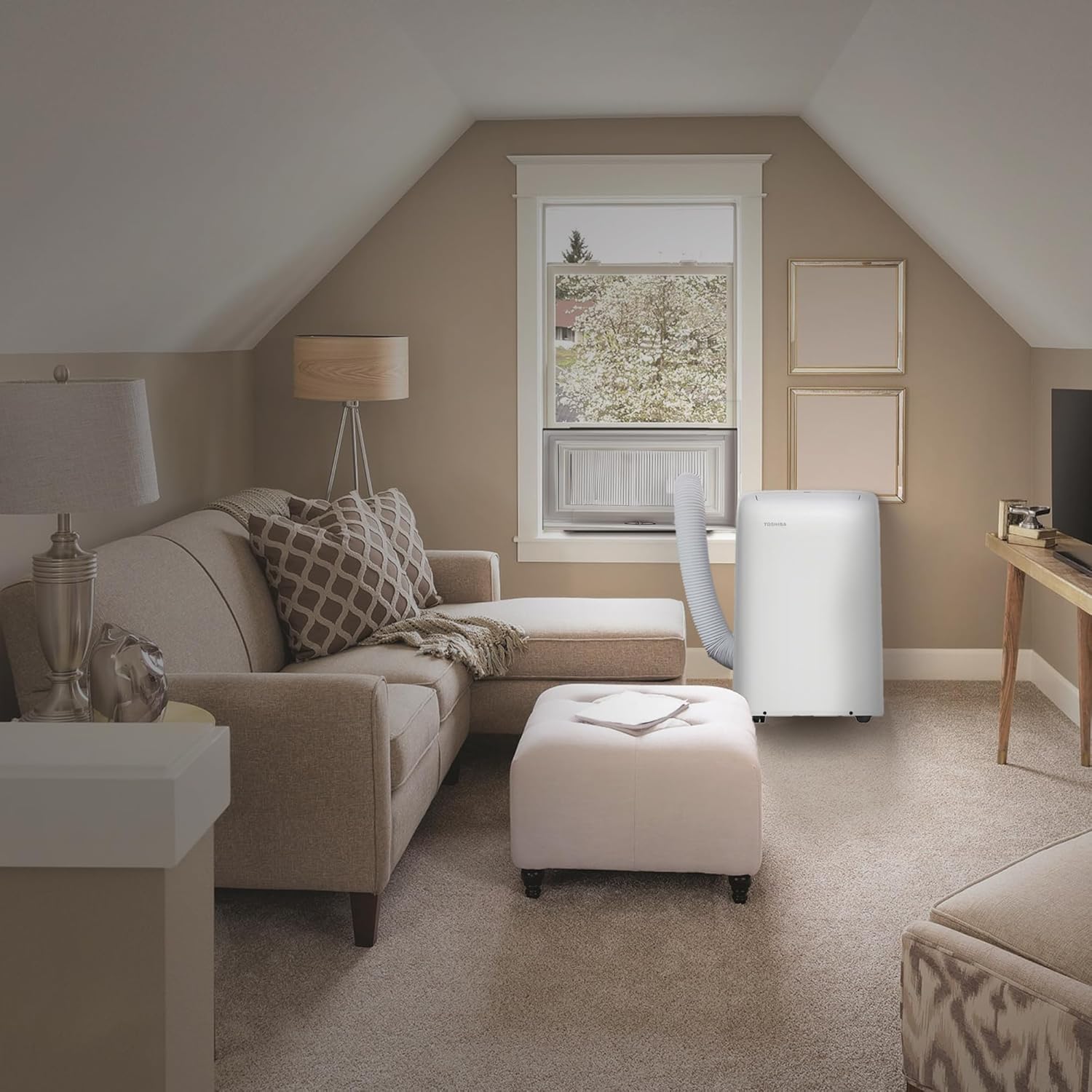 (Renewed) Toshiba 12,000 BTU (8,000 BTU DOE) 115-Volt WiFi Portable Air Conditioner with Dehumidifier Mode for up to 350 sf