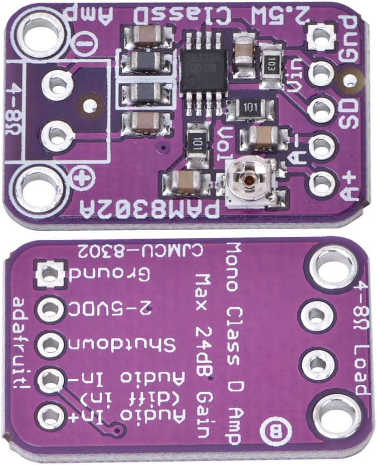 2.5W Audio Amplifier Module, Single Channel, Potentiometer Volume Control, Thermal Protection, Low Power Consumption, Clear Sound for Audio Projects