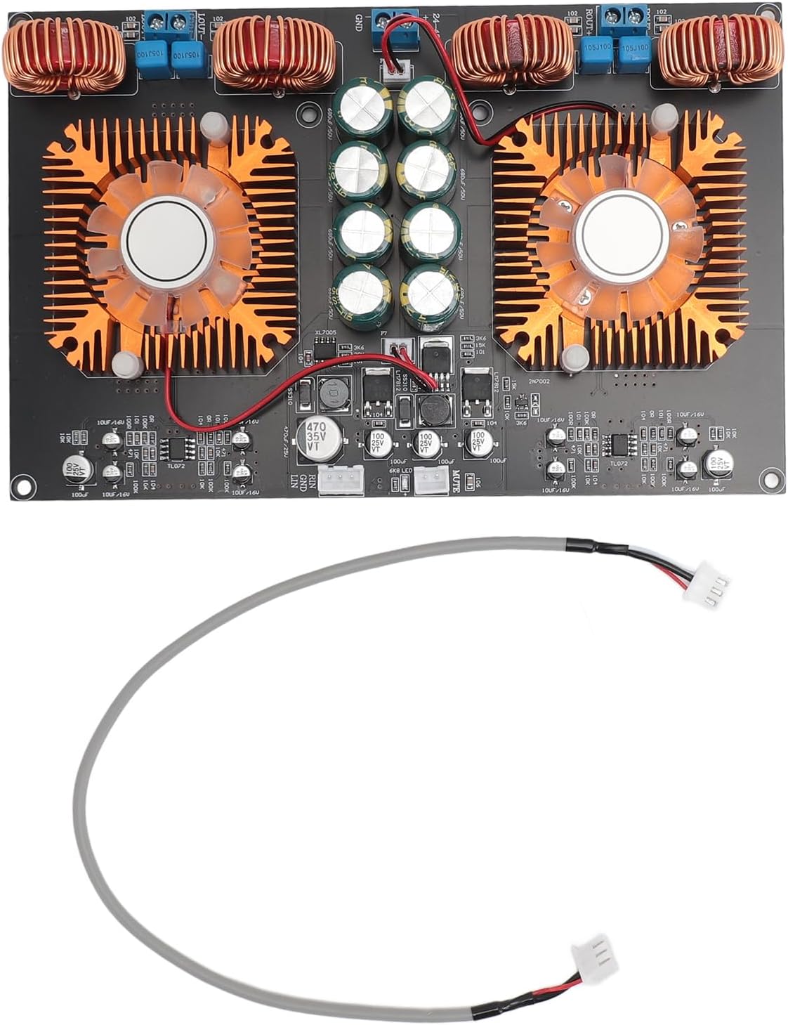 TPA3255 Power Amplifier Board, Digital Stereo Amplifier Board, Dual Core Class D High Power 600W 600W DIY Audio Power Amp Module for Home Theater